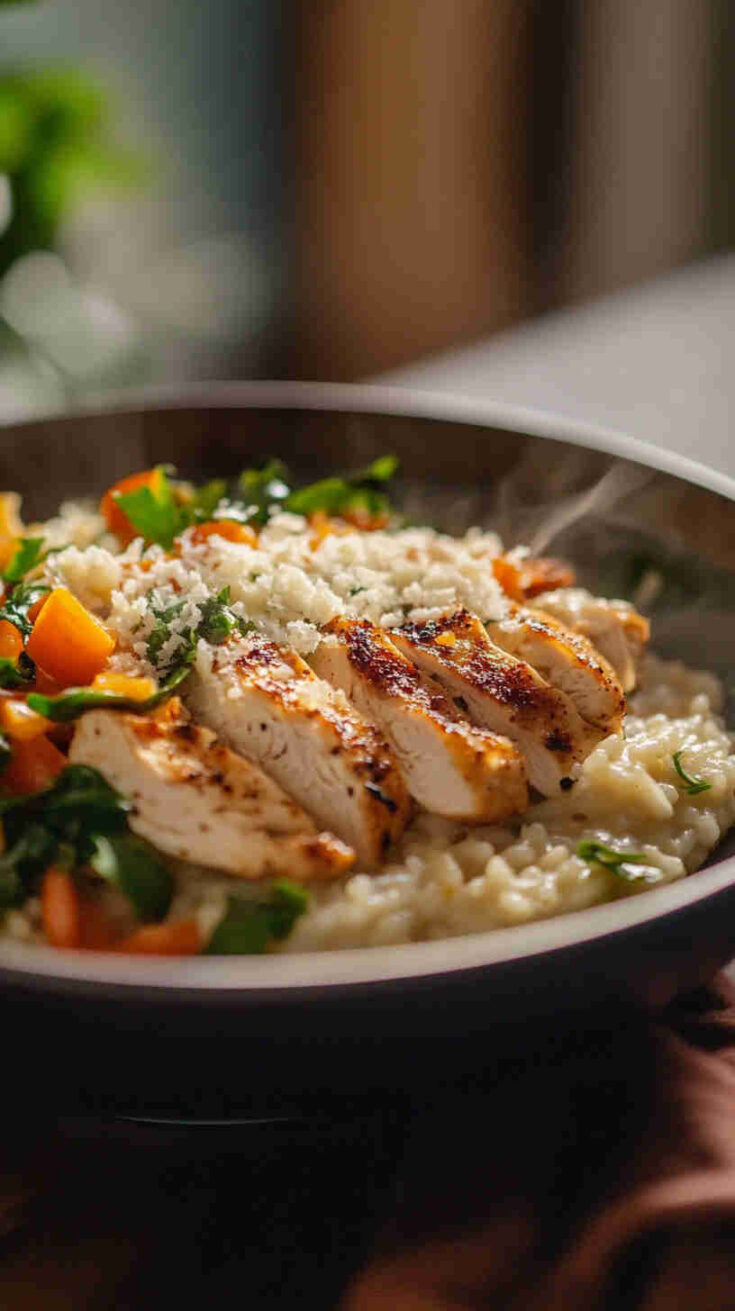 Chicken Risotto with Parmesan and Fresh Herbs