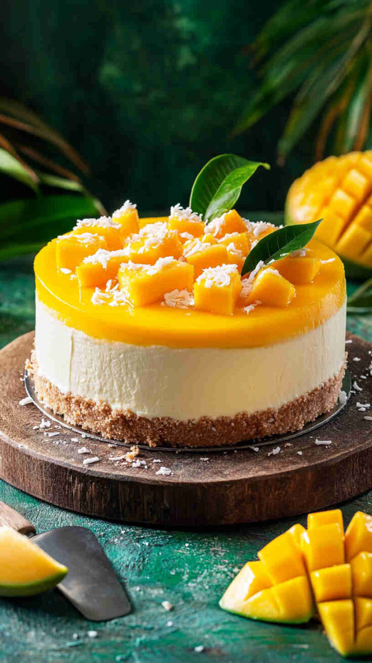 Chilled Mango Cheesecake