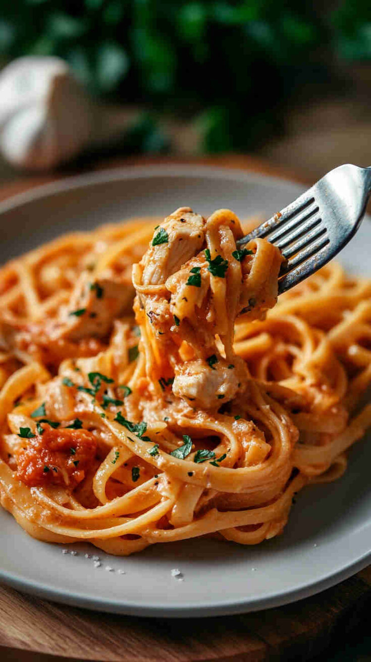 Easy Italian Chicken Pasta in Creamy Tomato Sauce