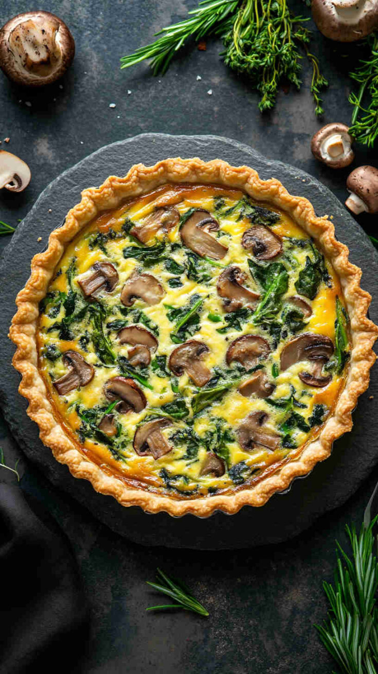 Farm-Fresh Mushroom & Spinach Quiche