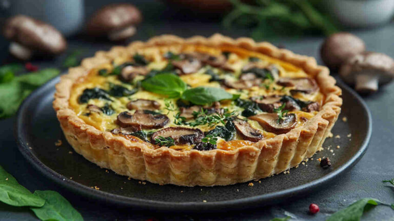 Farm-Fresh Mushroom & Spinach Quiche