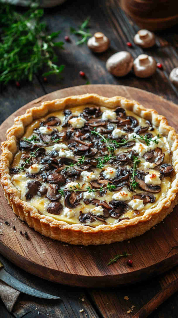Farmhouse Mushroom & Goat Cheese Tart