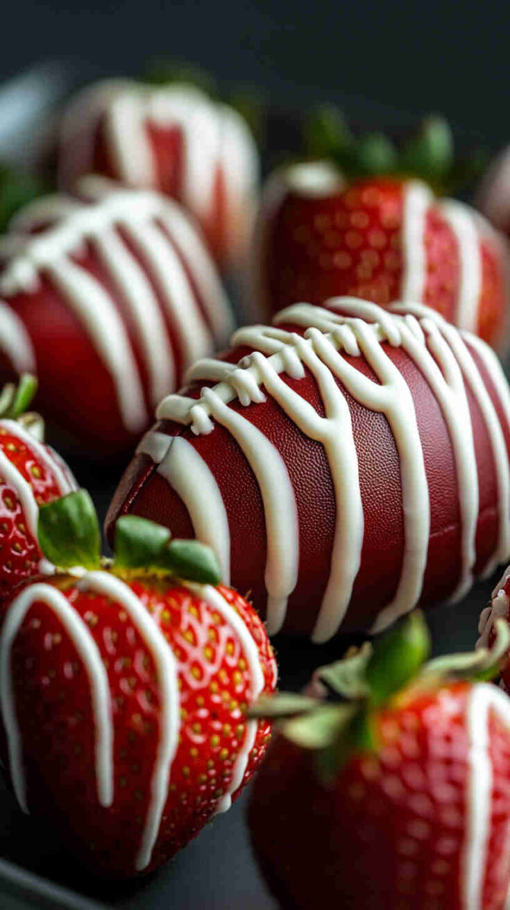 Game-Day Cheesecake Stuffed Strawberries