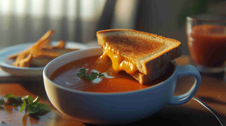 Grilled Cheese & Tomato Soup Toast