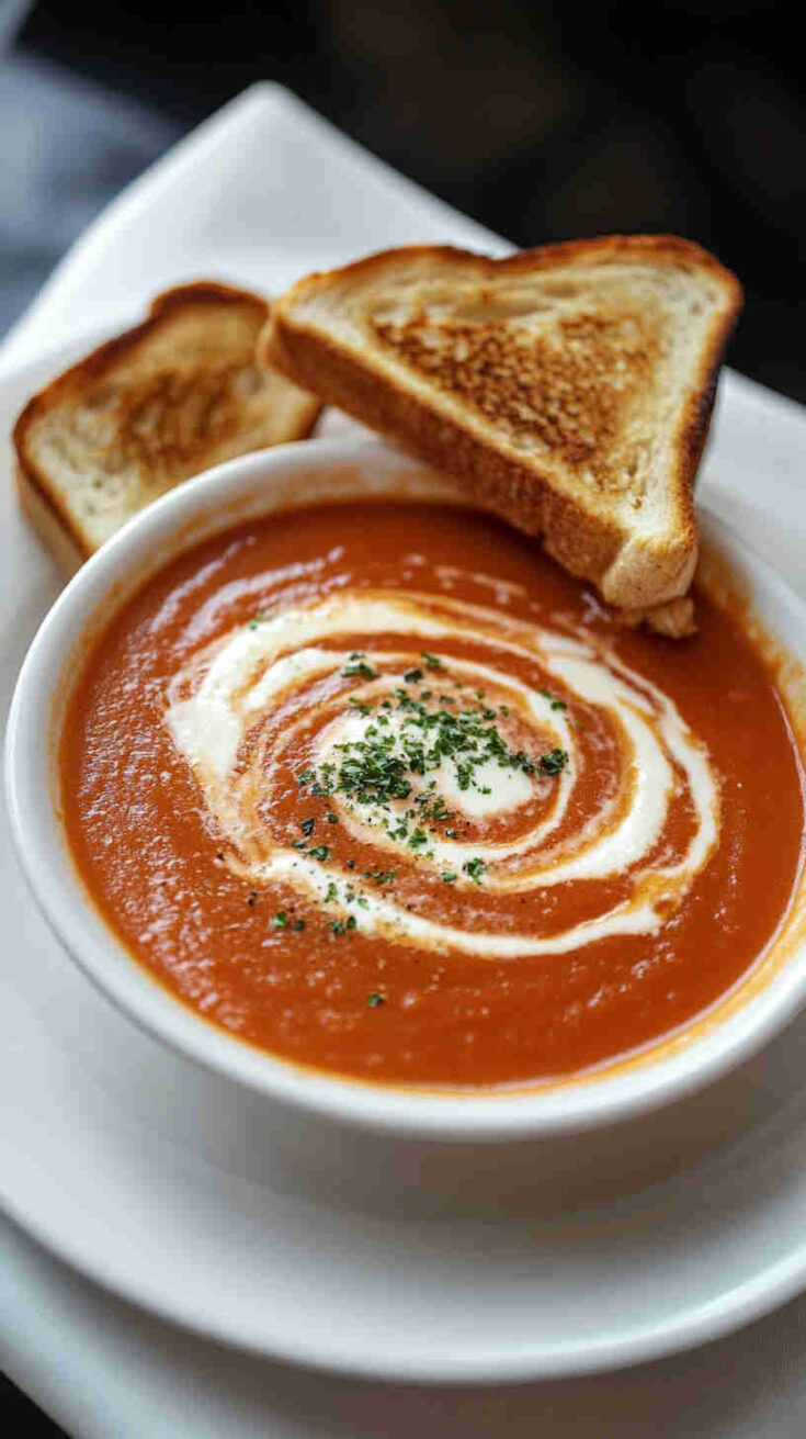 Grilled Cheese & Tomato Soup Toast