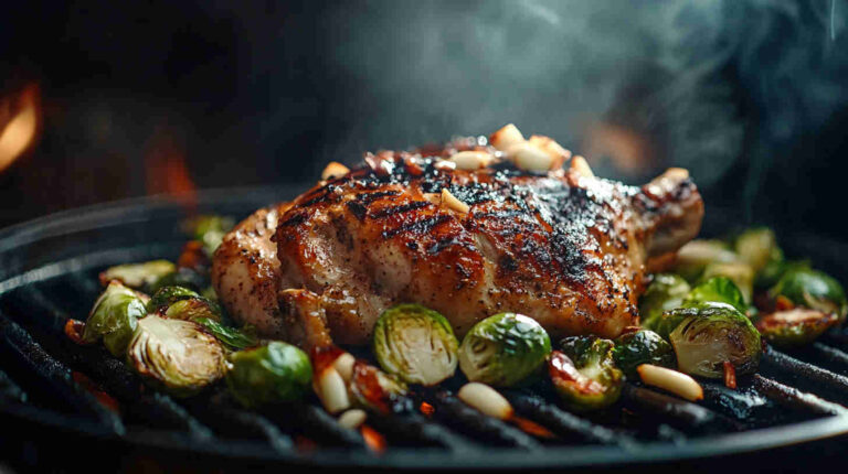 Grilled Chicken and Roasted Brussels Sprouts