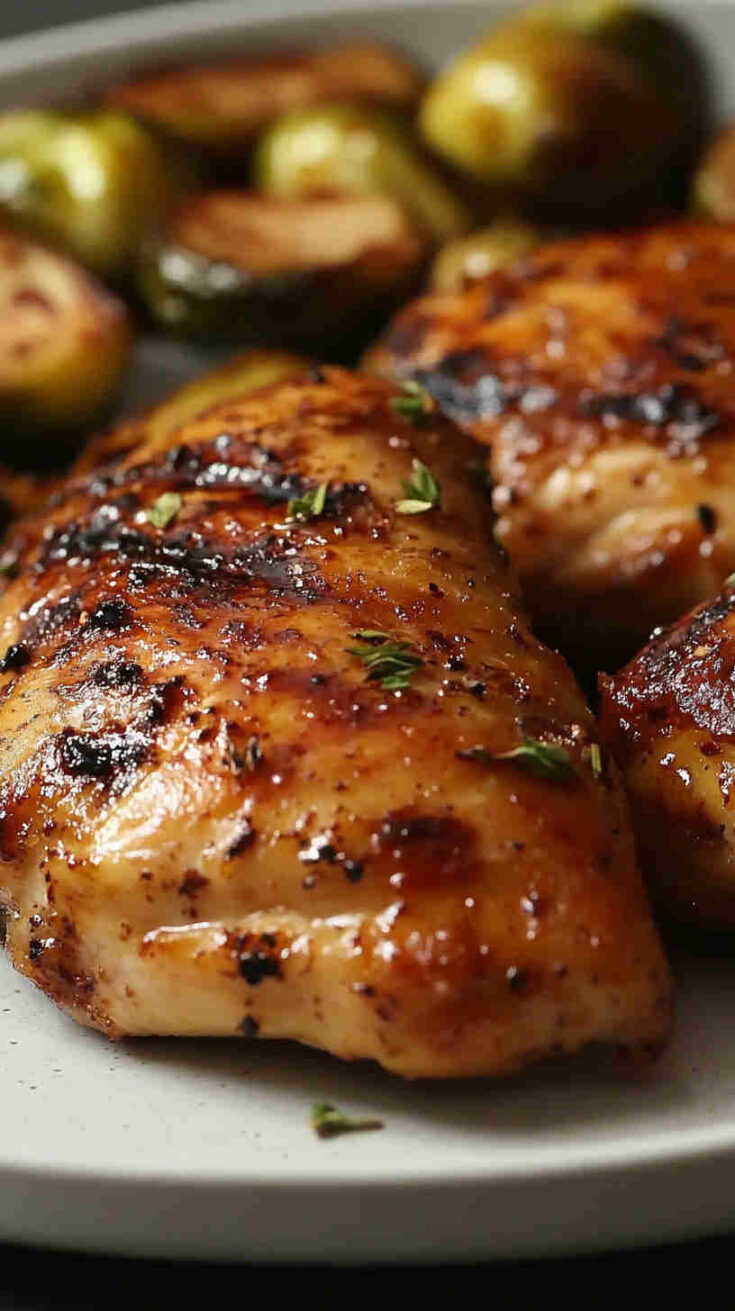 Grilled Chicken and Roasted Brussels Sprouts