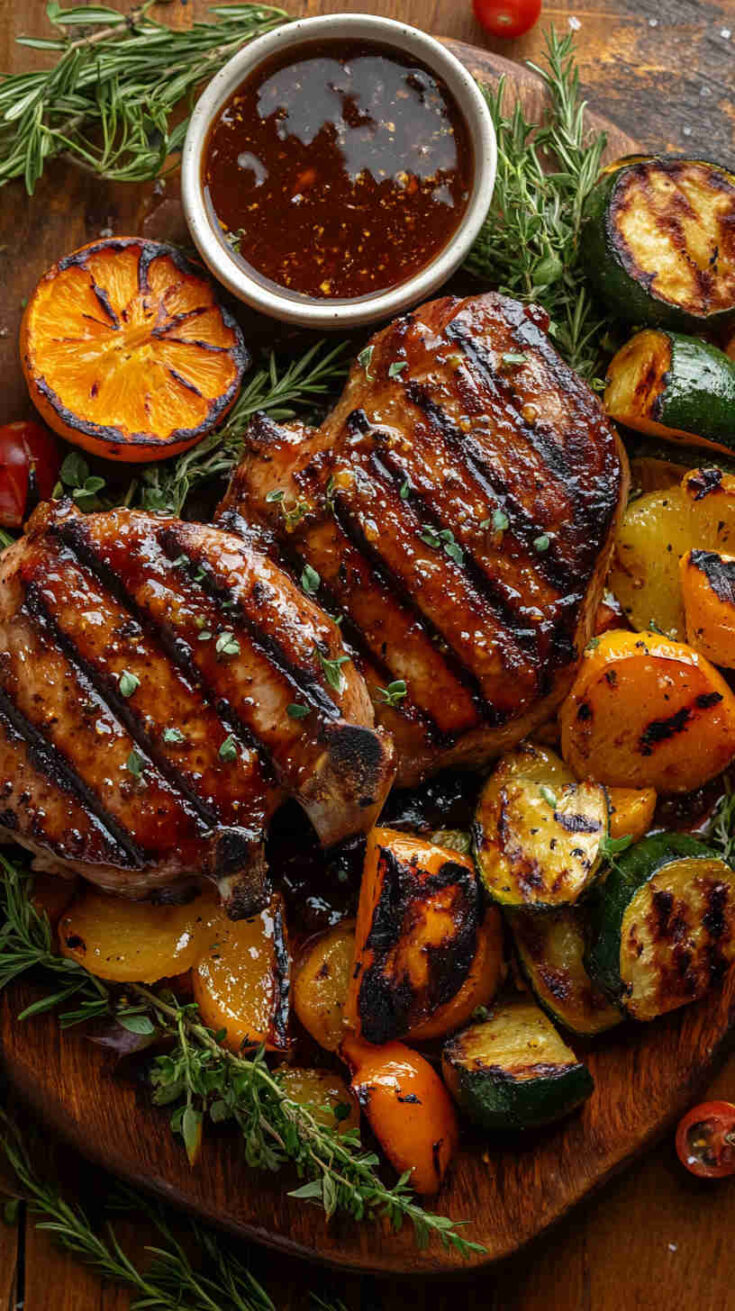 Grilled Orange-Glazed Pork Chops