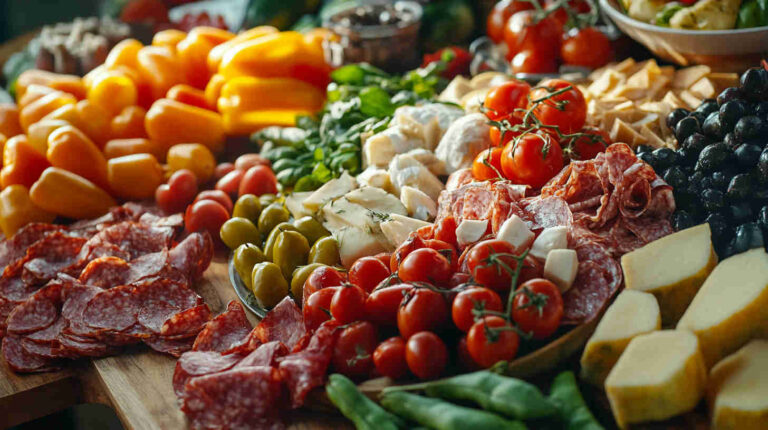 Italian Antipasto Platter with Marinated Vegetables Recipe