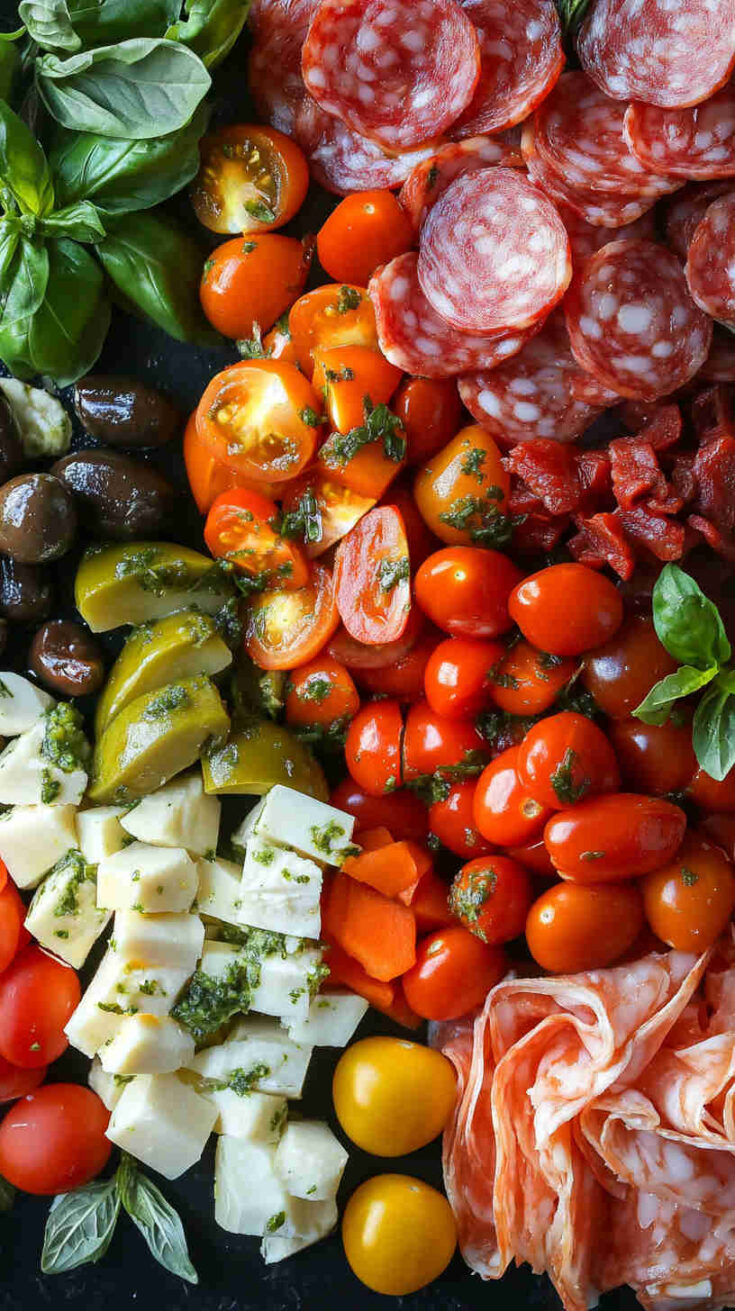 Italian Antipasto Platter with Marinated Vegetables Recipe