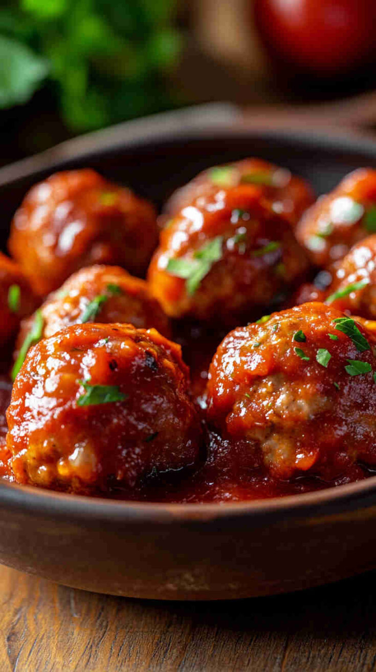 Italian Chicken Meatballs in Tomato Sauce