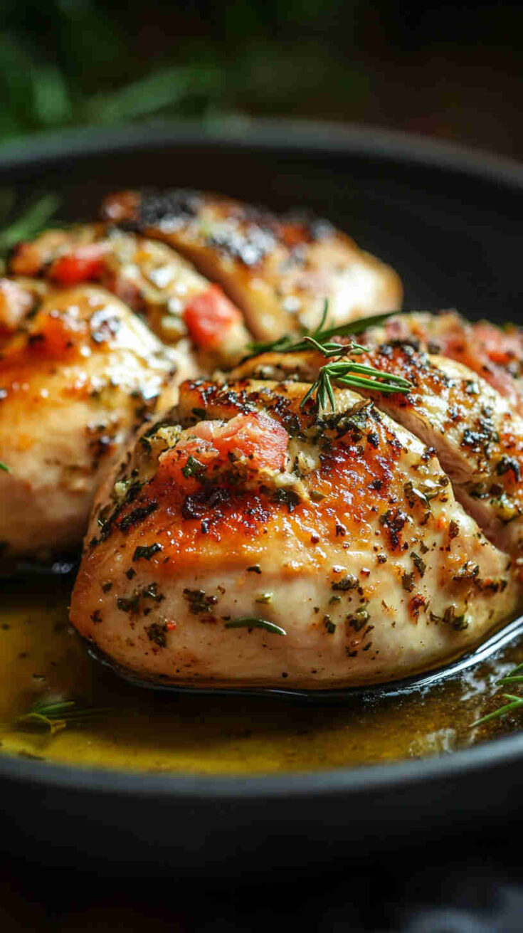Italian Stuffed Chicken Breast with Mozzarella and Spinach