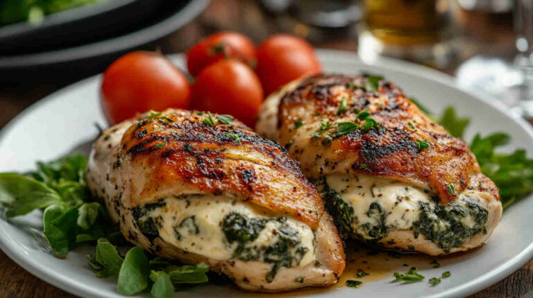 Italian Stuffed Chicken Breast with Mozzarella and Spinach