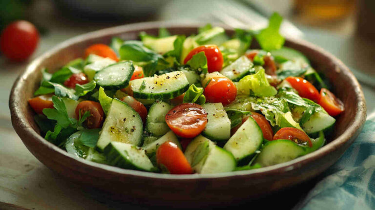 La Scala Chopped Salad with Cucumber and Cherry Tomatoes