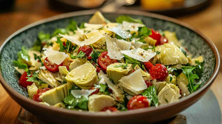 La Scala Chopped Salad with Marinated Artichokes and Parmesan