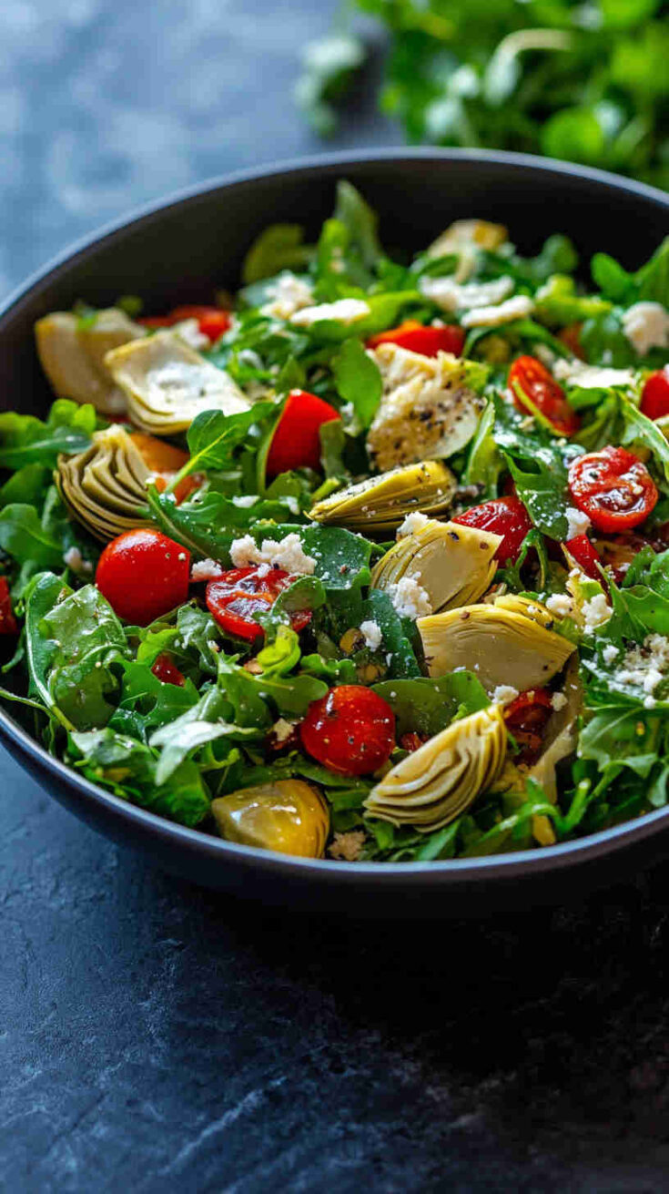 La Scala Chopped Salad with Marinated Artichokes and Parmesan