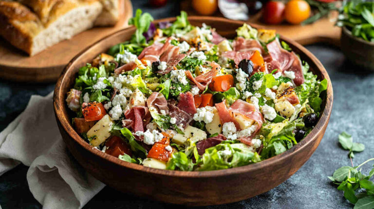 La Scala Chopped Salad with Prosciutto and Goat Cheese