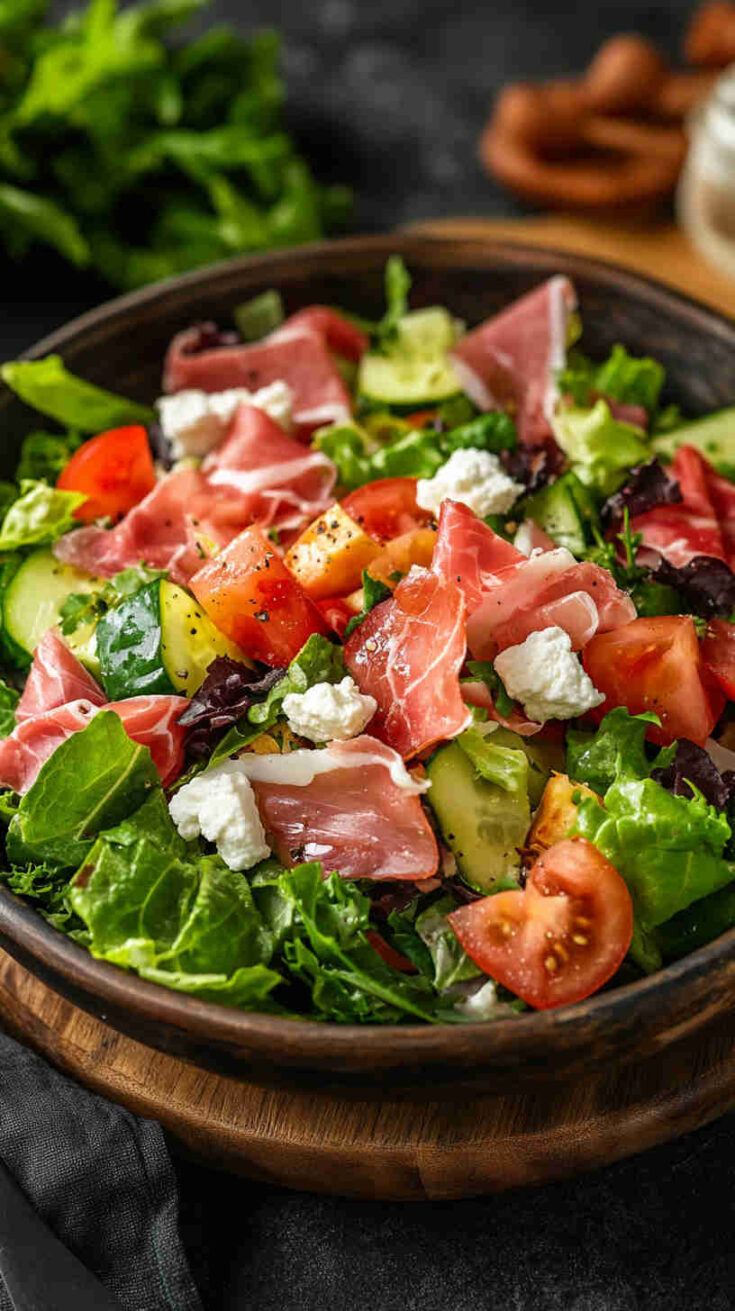 La Scala Chopped Salad with Prosciutto and Goat Cheese