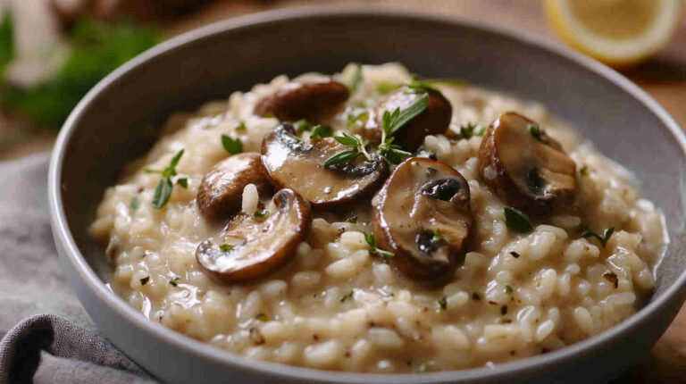 Lemon-Herb Farm Mushroom Risotto