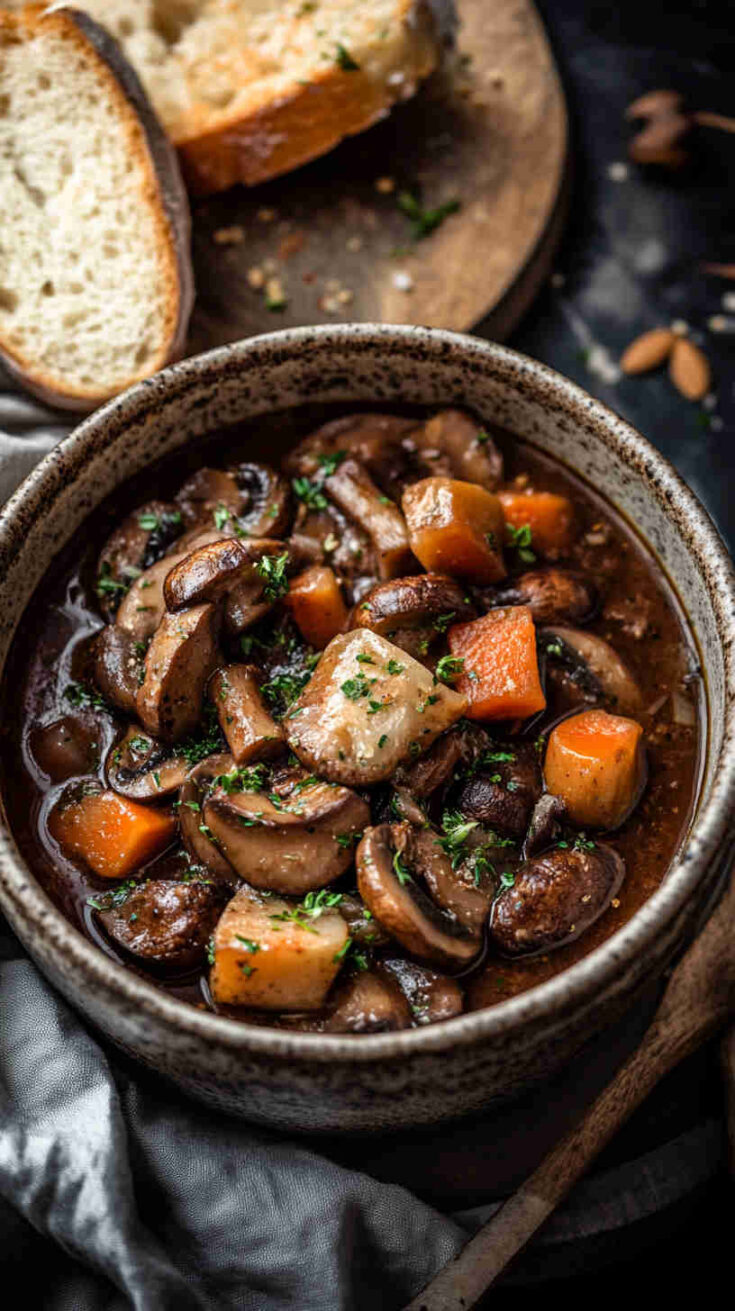 Mushroom Bourguignon