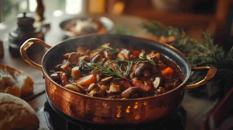 Mushroom Bourguignon