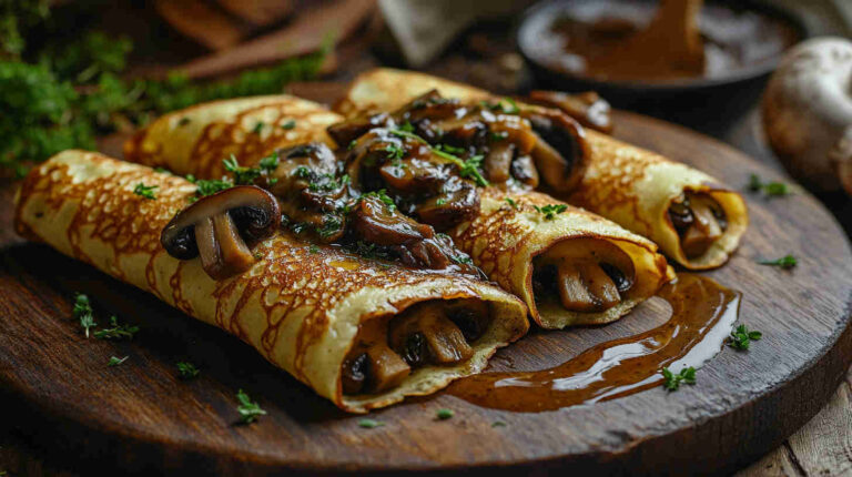 Mushroom & Herb Crepes
