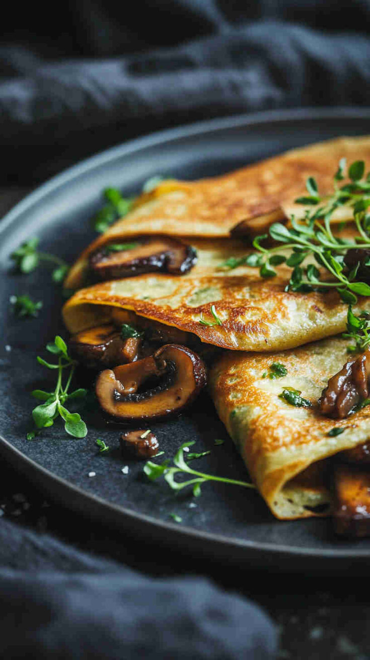Mushroom & Herb Crepes