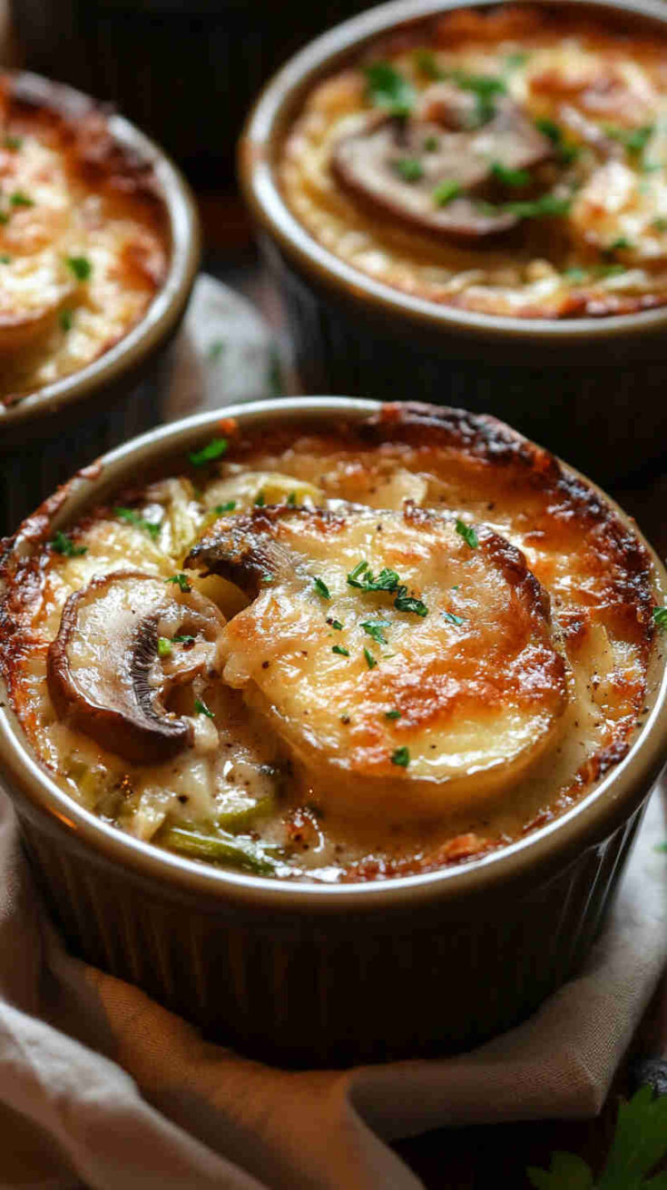 Mushroom & Leek Gratin