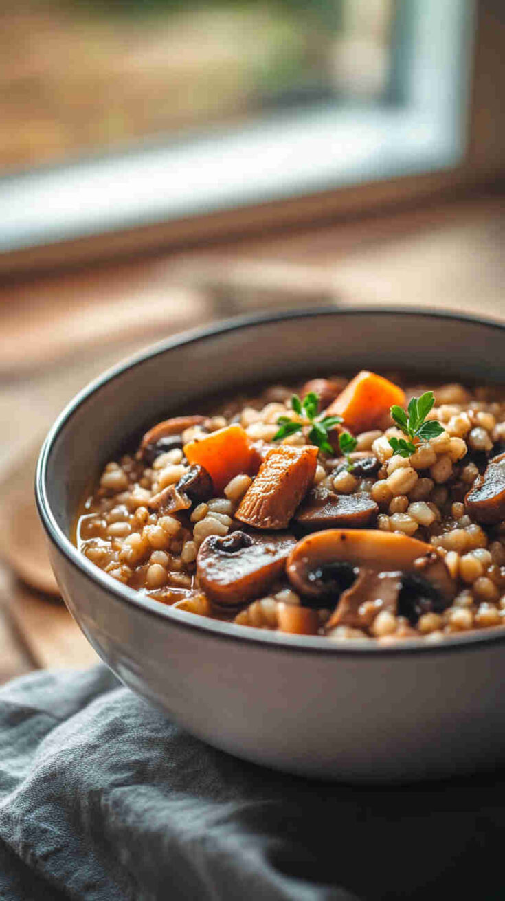 Mushroom and Barley Stew Recipe