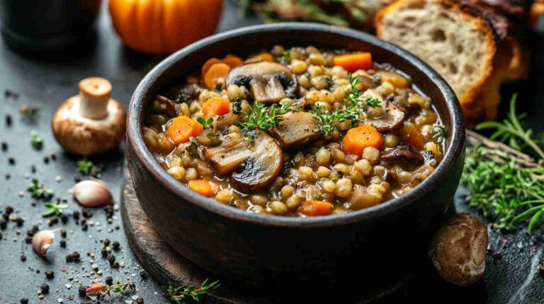Mushroom and Barley Stew Recipe