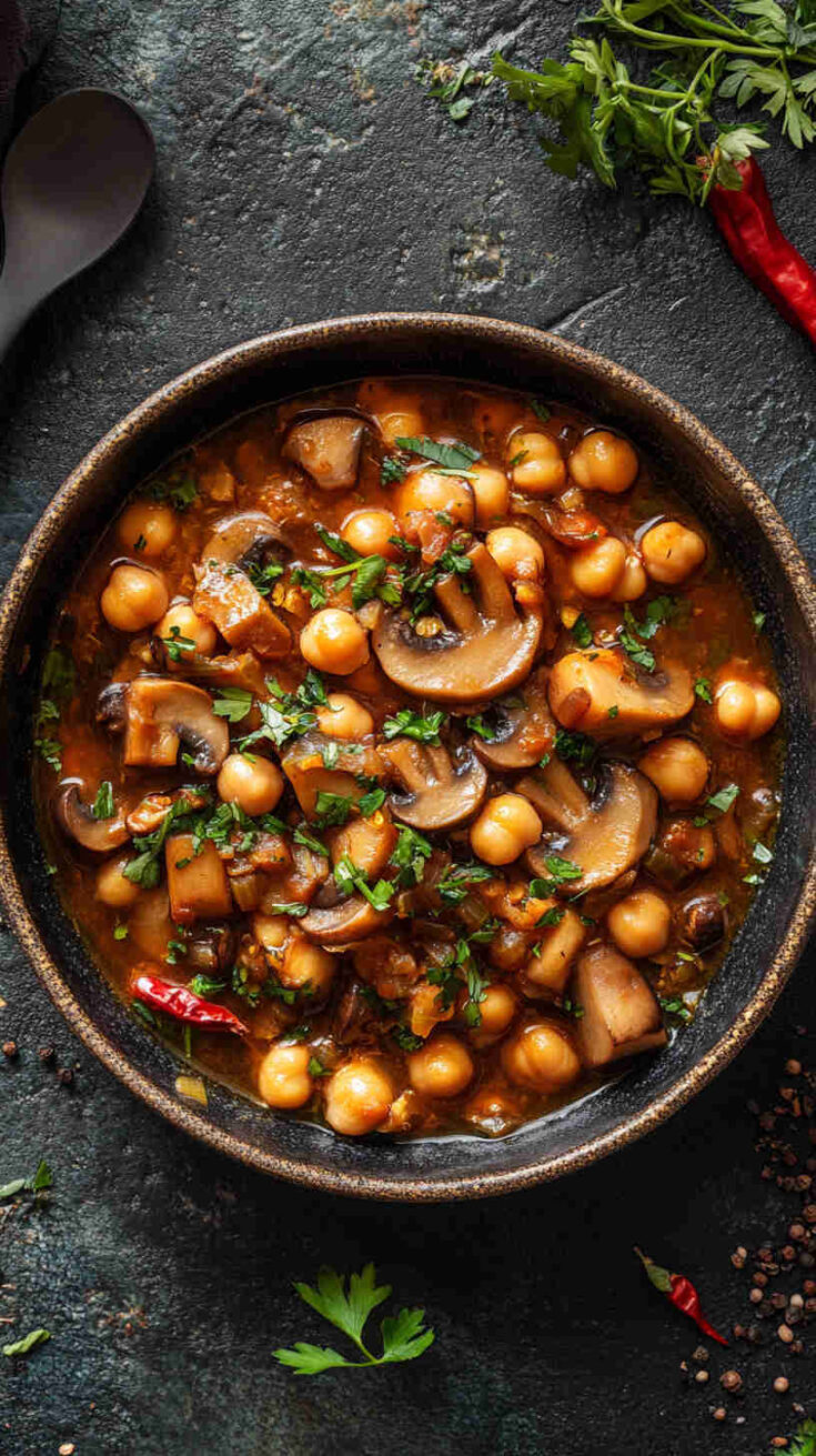 Mushroom and Chickpea Stew Recipe