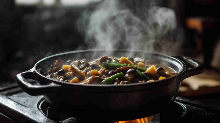 Mushroom and Green Bean Stew Recipe