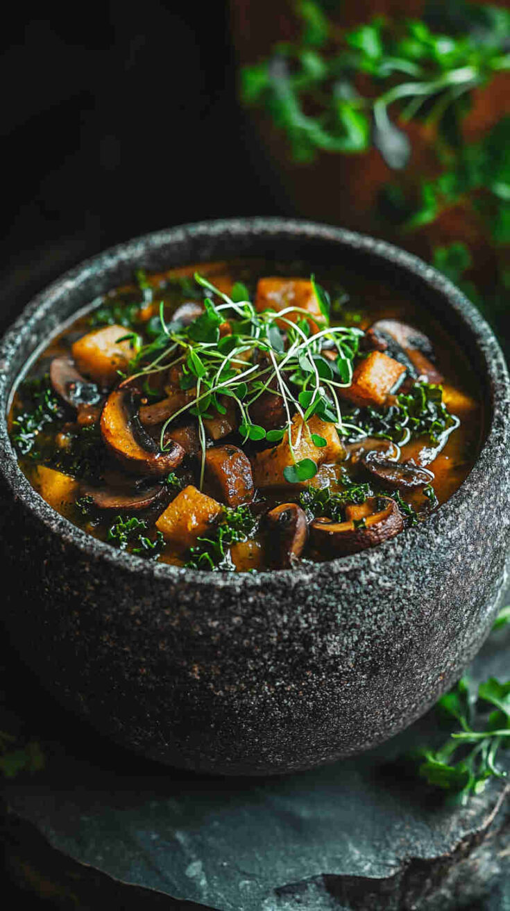Mushroom and Kale Stew Recipe