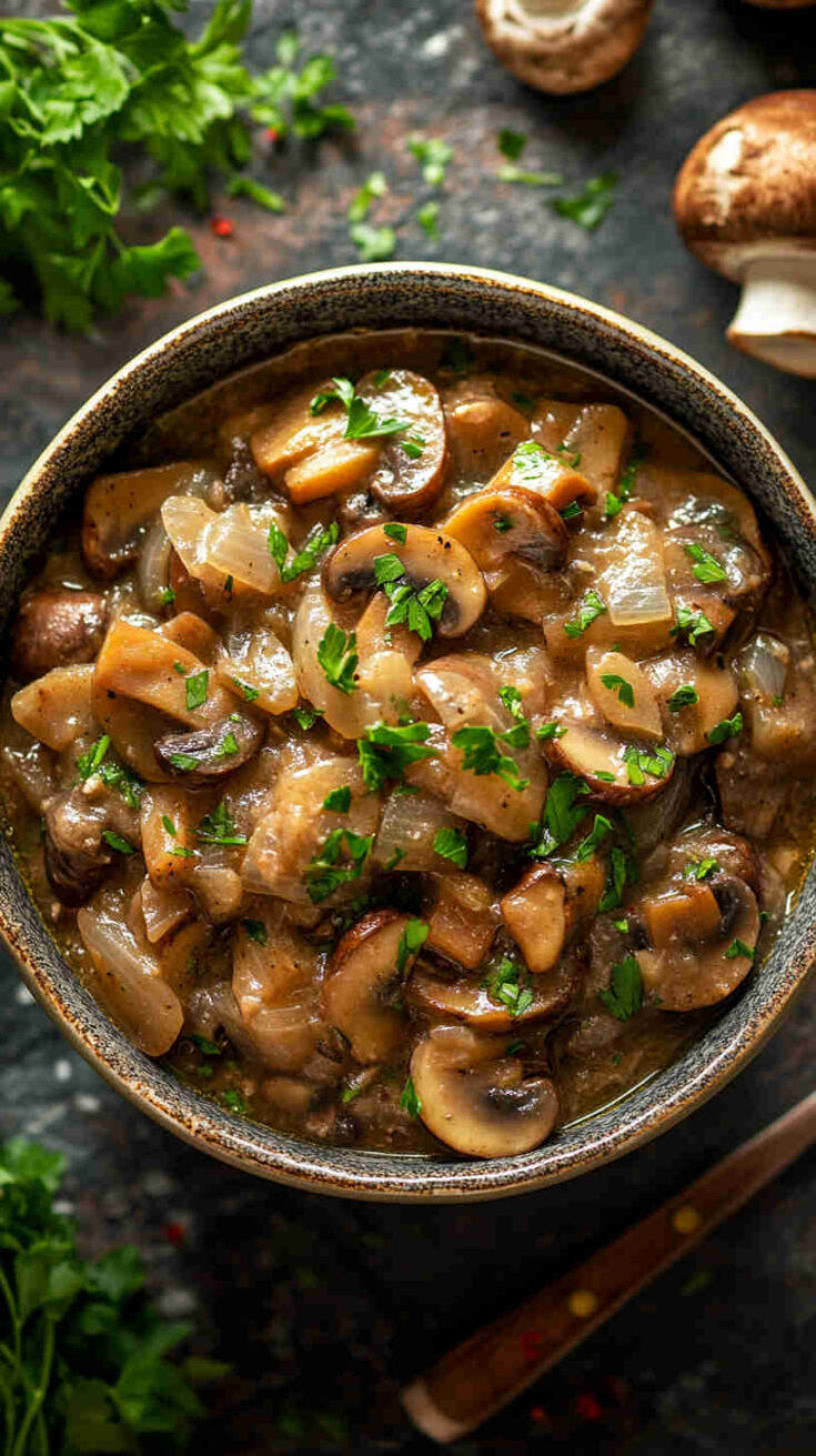 Mushroom and Onion Stew Recipe