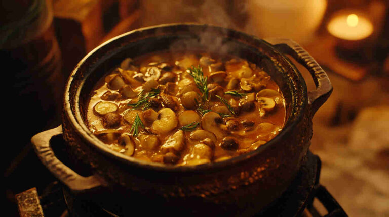 Mushroom and Onion Stew Recipe