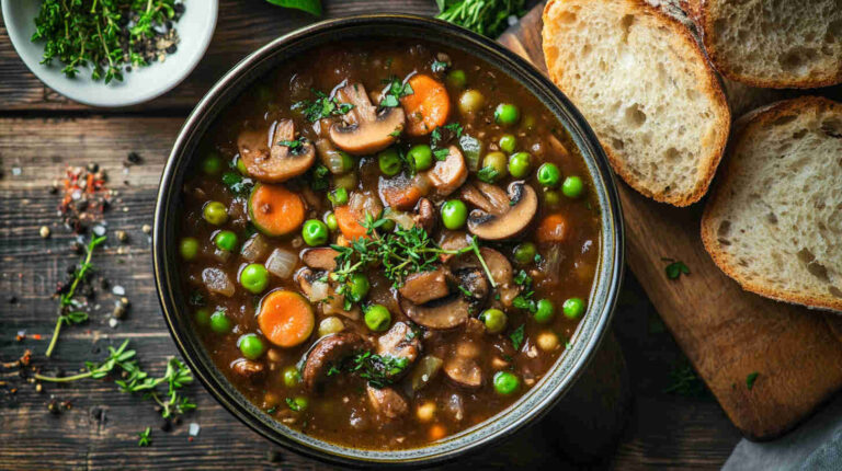 Mushroom and Pea Stew Recipe