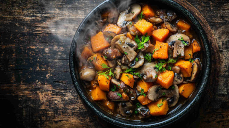 Mushroom and Sweet Potato Stew Recipe