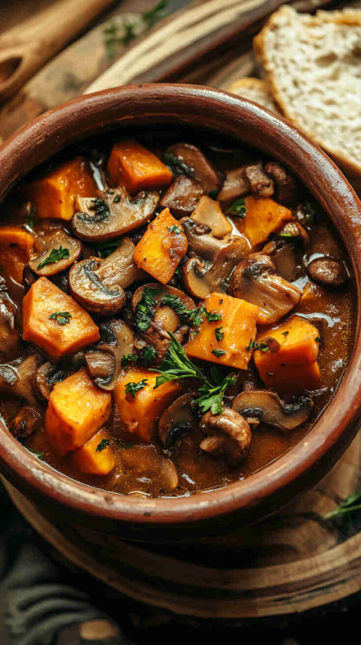 Mushroom and Sweet Potato Stew Recipe