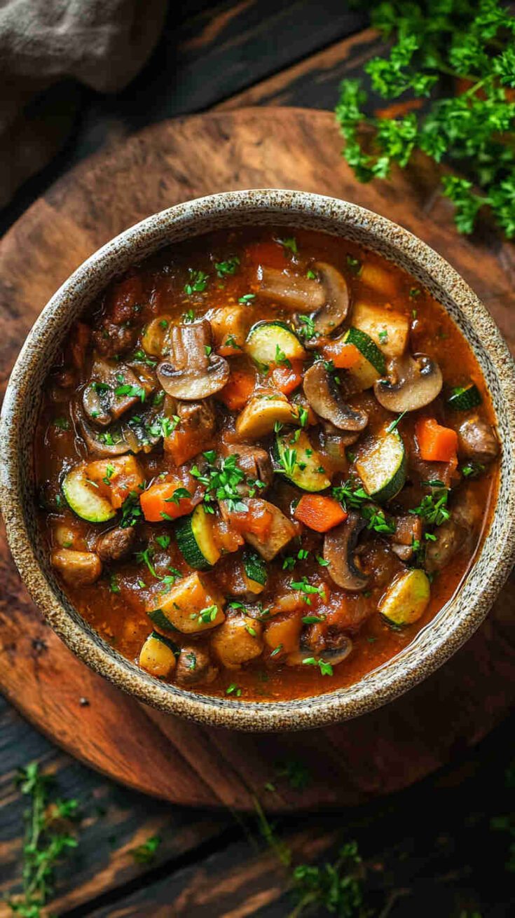 Mushroom and Zucchini Stew Recipe