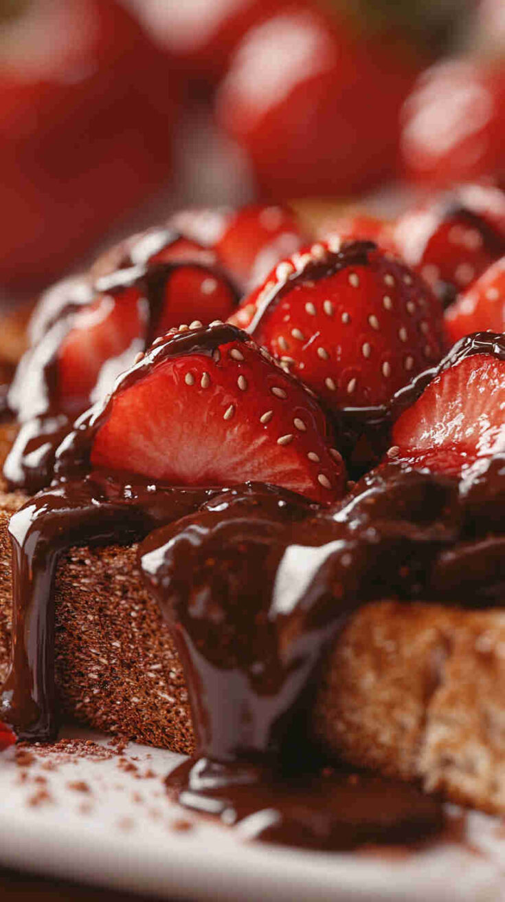Nutella & Strawberry Jam Toast