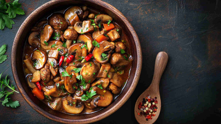 Slow Cooker Spicy Exotic Mushroom Stir-Fry