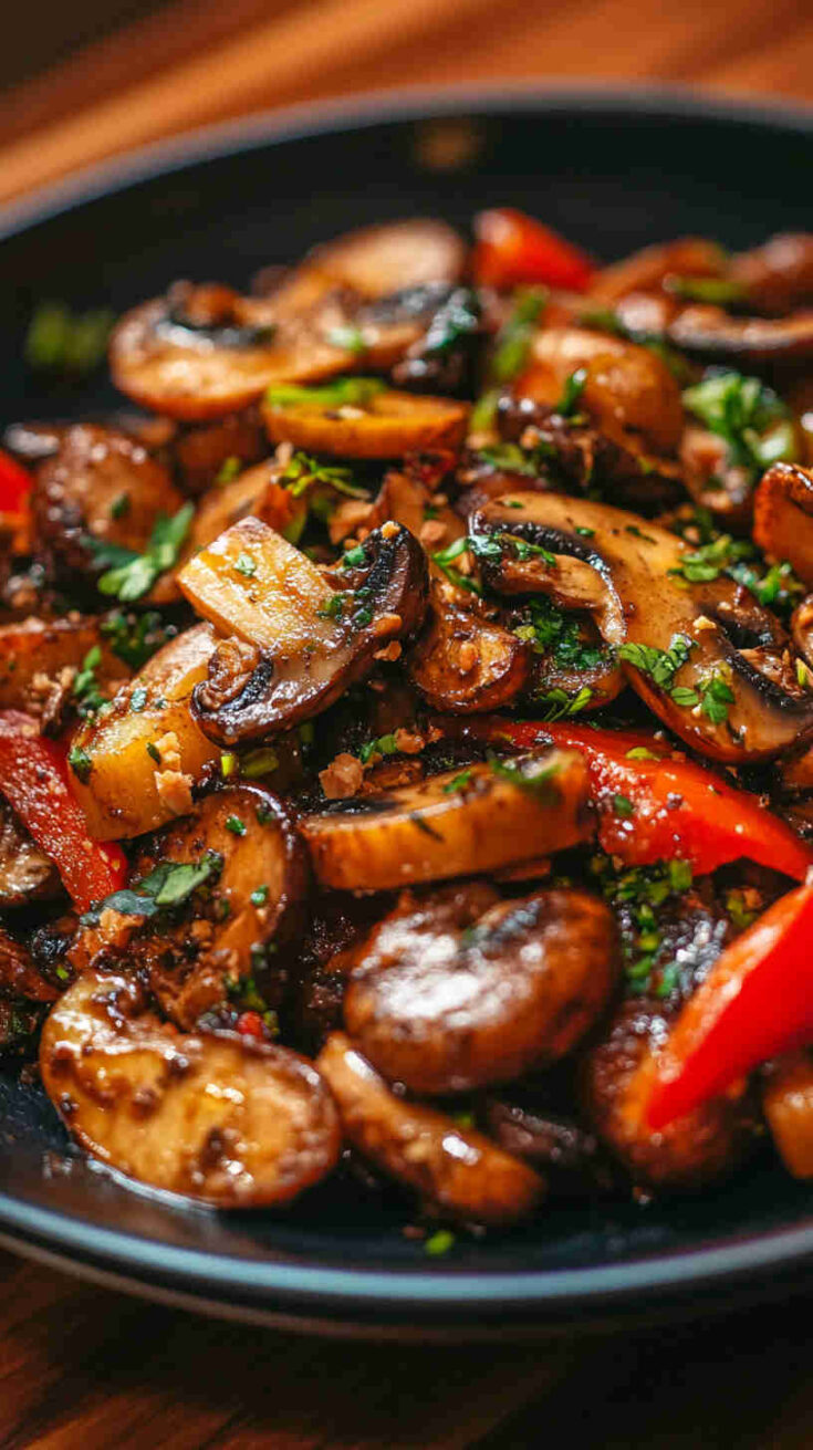 Thai Peanut Mushroom Stir-Fry