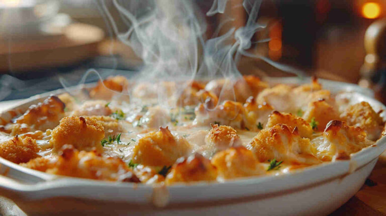 Cheesy Chicken Alfredo Bake