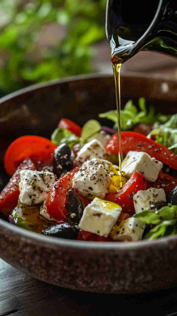 La Scala Chopped Salad with Roasted Red Peppers and Feta