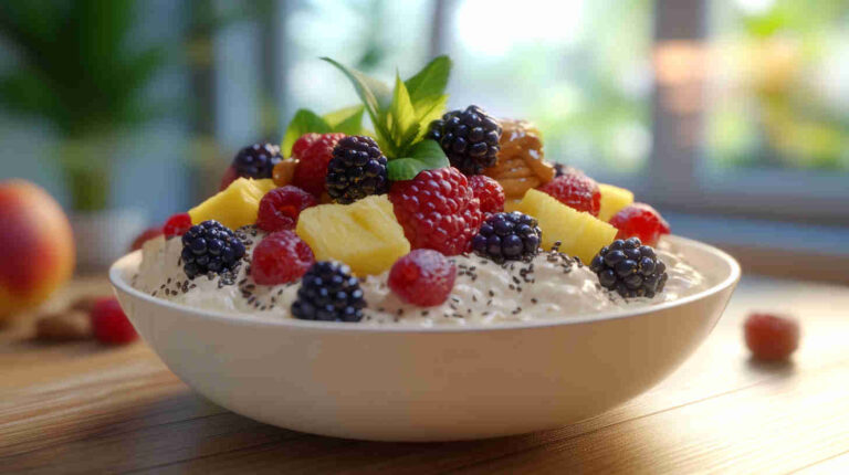 Overnight Chia Pudding with Mixed Nuts