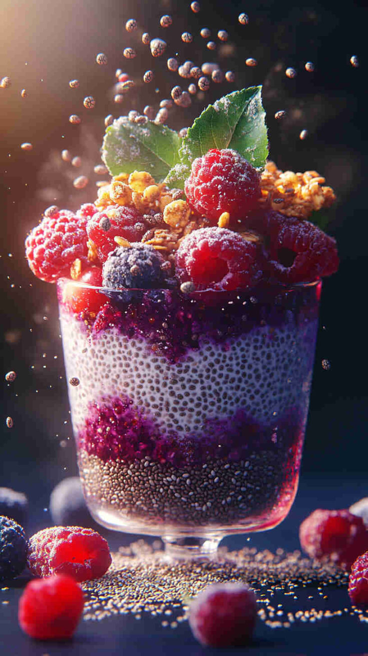 Overnight Chia Pudding with Mixed Nuts