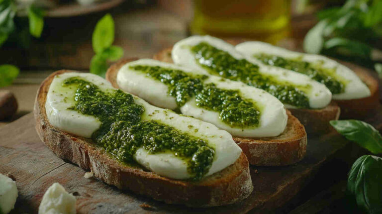 Pesto & Mozzarella Toast
