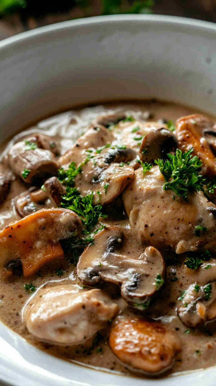 Poulet aux Champignons (Chicken with Mushrooms)