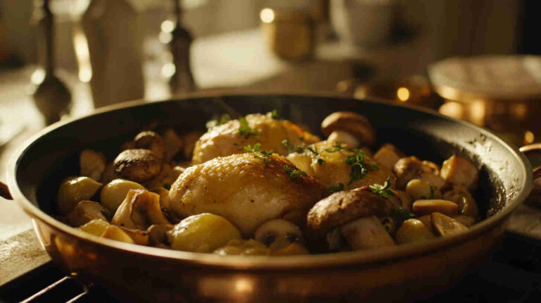 Poulet aux Champignons (Chicken with Mushrooms)