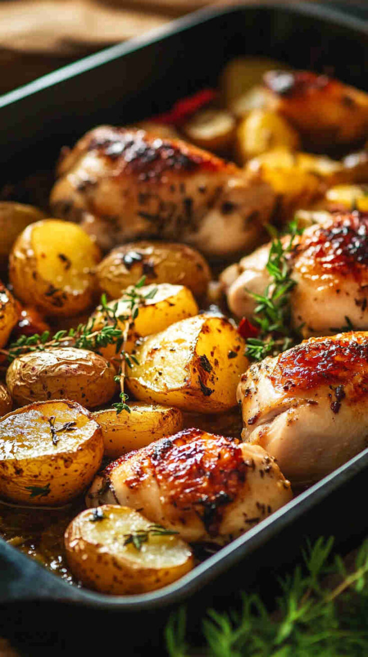 Rustic Italian Chicken and Potato Bake